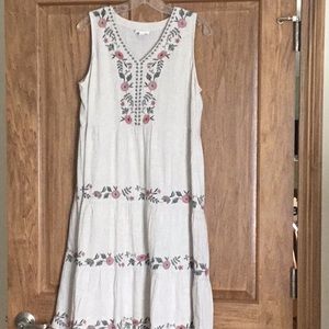 EUC J Jill Boho Tiered Dress, size S